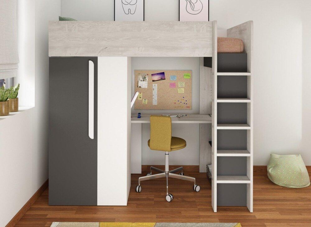 Liam Kids Wooden High Sleeper