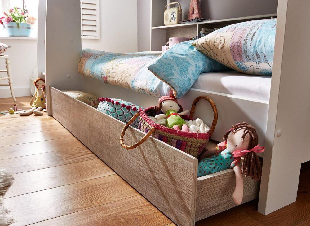 Kids storage bed with drawer